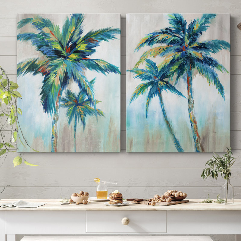 «Bright Breeze I», ensemble de reproductions d'aquarelles conçues par J Paul, H 32 po x l 48 po, Toile tendue, Sans cadre