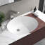 APRESSHUI 13.4'' Ceramic Oval Bathroom Sink with Overflow