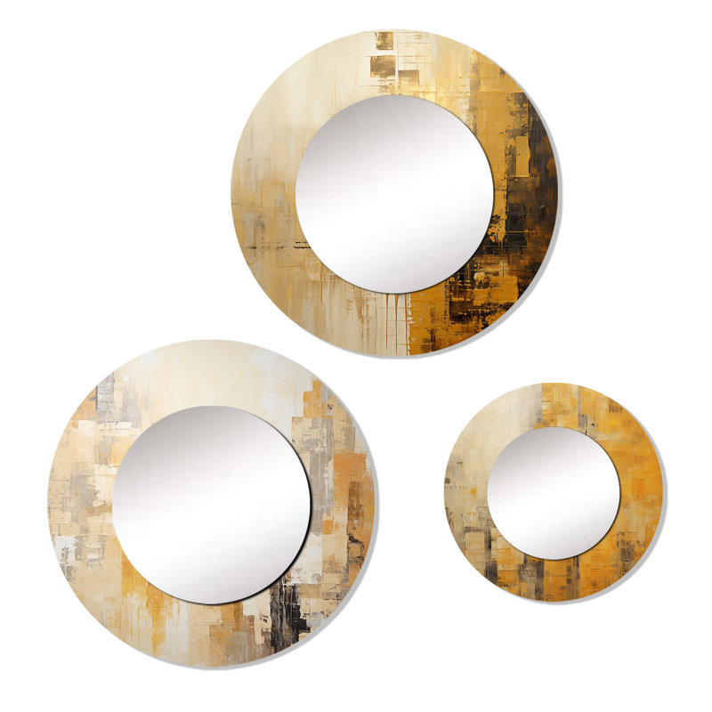 Piraye Metal Round Mirror