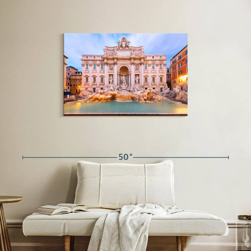 Kavia Trevi Fountain At Dawn, 24" H x 36" W