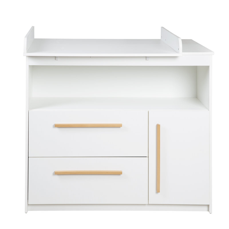 Lilo Unit with Removable Top Handles Made of Wood - White Changing Table