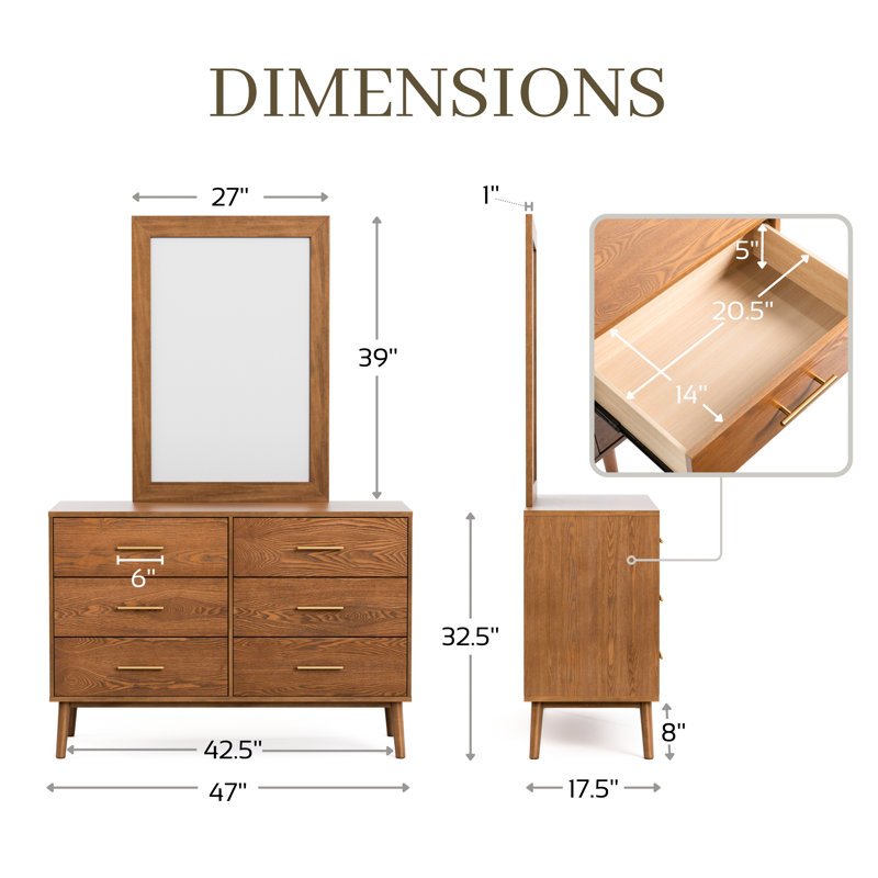 Nevio Cottingham Bedroom Set, Grand lit, Ensemble de 4 pièces : lit, table de chevet, comm