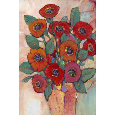" Poppies In A Vase II " by Timothy O' Toole Painting Print
