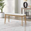 Ensemble de table de salle à manger 6 pièces, une table, un banc et quatre chaises, plateau de table blanc ultrabrillant