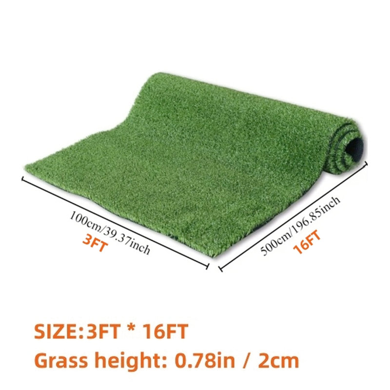 Tapis pour chien en gazon artificiel d'extérieur 3,28 pi * 16,4 pi avec tapis de drainage pour terrasse 3 pi * 16 pi