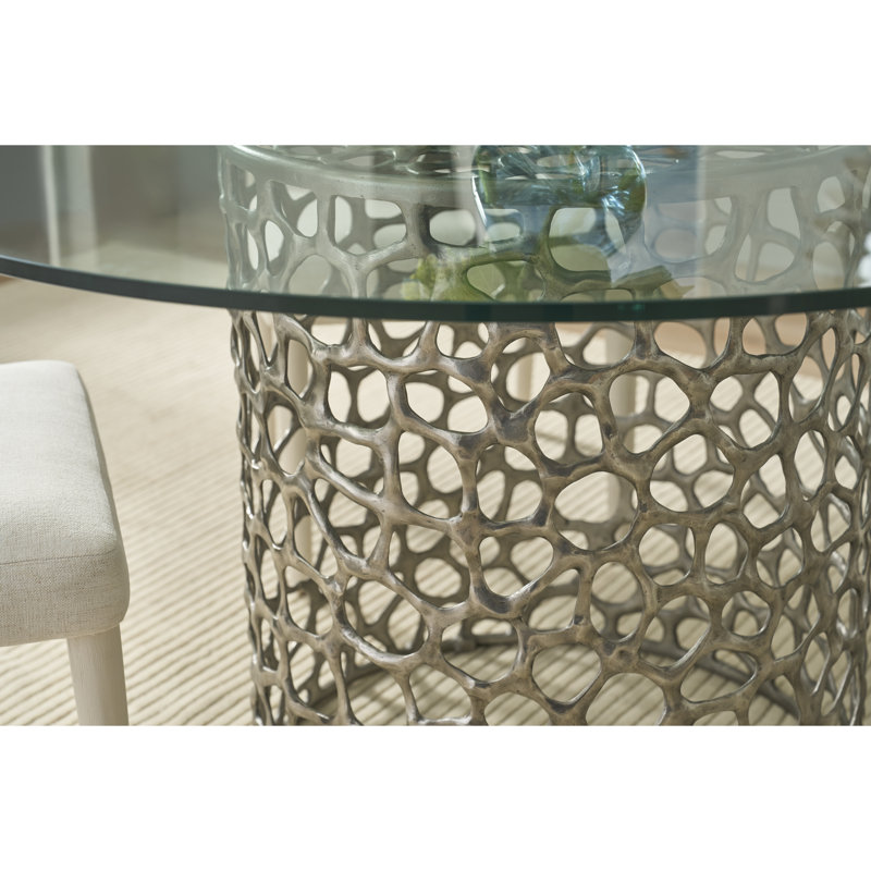 Coral Dining Table 54, 30" H x 54" L x 54" W, Gray