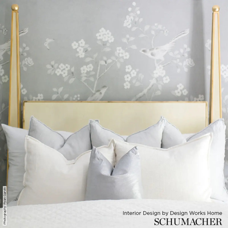 Schumacher x Mary McDonald Chinois Palais Panel, Grisaille