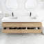 Meuble-lavabo 72 po avec lavabo en quartz d'ingénierie et tiroirs noirs doux-3722473