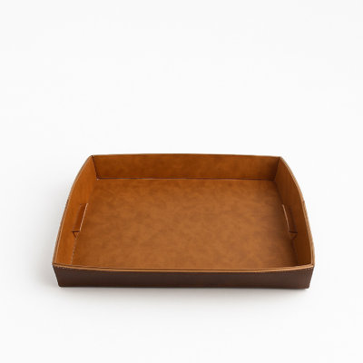 Ceryis Chestnut Leather  Brown Tray