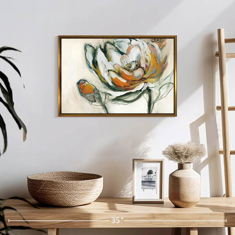 Bloomed, Floating Frame Gold, 19" X 13"