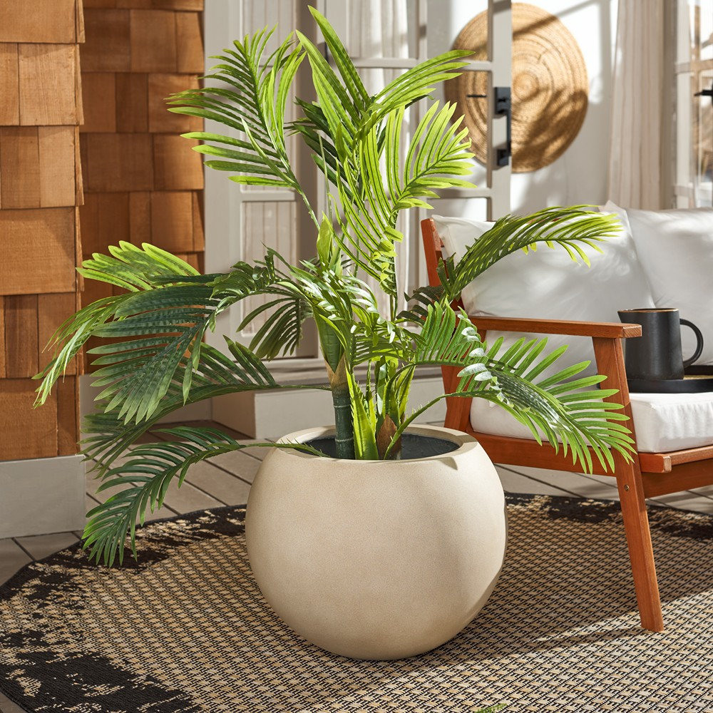 Mcgill Pot Planter, Beige, 15.7" H x 19.6" W x 19.6" D