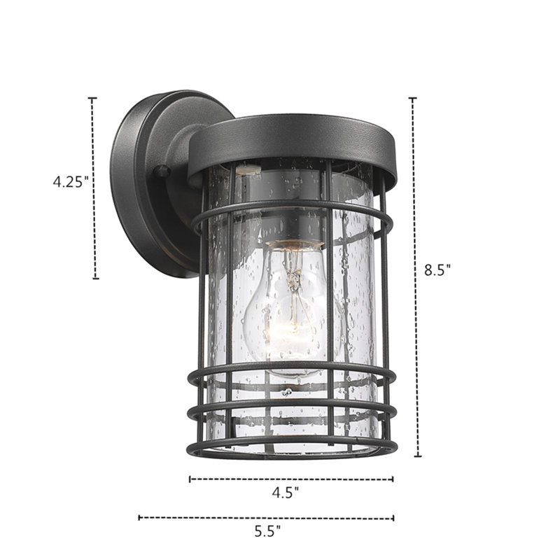 Lanterne murale d'extérieur Merild, H 8,5 po x l 4,5 po x P 5,5 po
