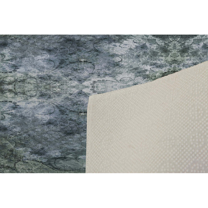 Elegant Hall Carpet, 3D Digital Print Design, 3.9 x 4.9 ft | 100% Polyester, Antibacterial, Non-Slip PVC Dot Underside, Pile Height: 0.04 in, Machine Washable, Perfect for Living Room & Entryway Decor