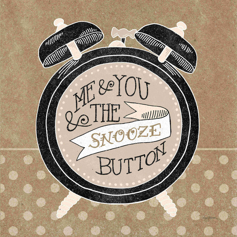 Taupe The Snooze, H 12 po x l 12 po, Non, Toile tendue