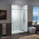 76” H Frameless Sliding Shower Door (56-60 Inch Adjustable Width) with Reversible Installation, Safety Glass, Anti-Splash Design