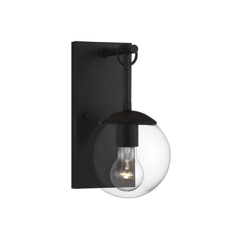 Lanterne murale d'extérieur 1 lumière Meridian, Noir