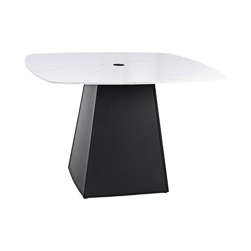 Table de salle à manger carrée, Blanc