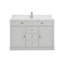 Meuble-lavabo simple 48 po en bois massif avec plateau en marbre d'ingénierie de 1 po-106492217-106492212