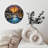 Sunset River Waterfall Wall Clock