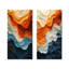 Orange et bleu Biomorphism Organic Forms I - Biomorphism Wall Art, ensemble de 2 pièces-123250052-123250053