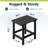 17 in. Rectangular HDPE Outdoor Side Table-829363308