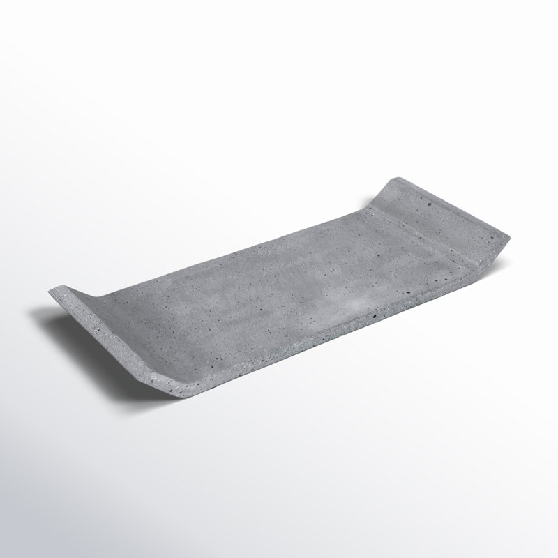 Plateau de table basse MOON, Gris foncé, H 0,98 po x l 11,81 po x P 4,72 po