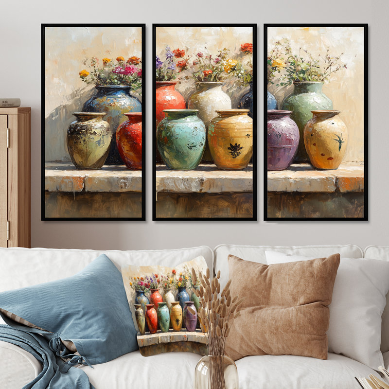 Ensemble de décorations murales Farm Pottery Earthy Treasures III - Boho Pottery, H 28 po x l 36 po x P 1 po