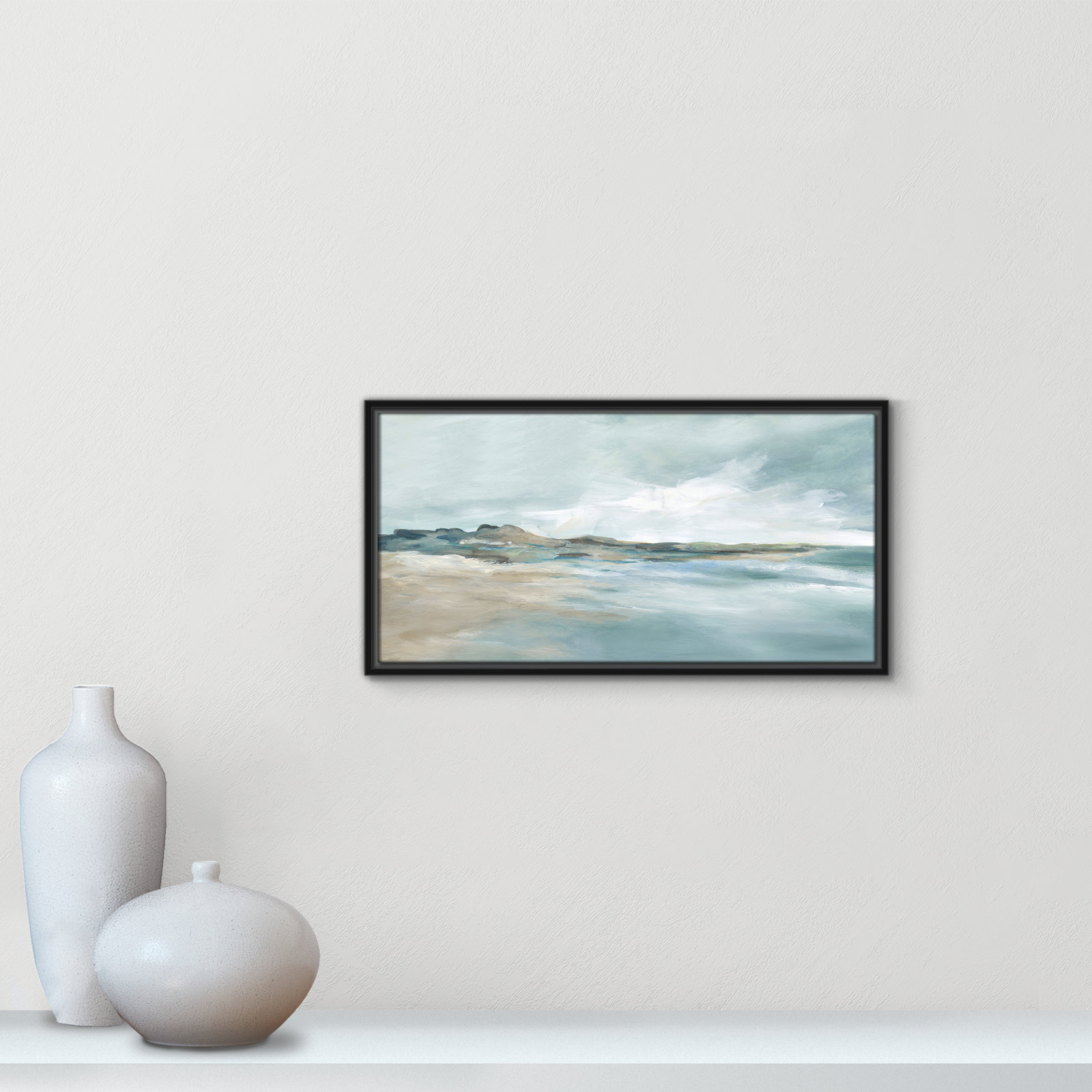 Sandpoint Print by Carol Robinson, 13.5" H x 25.5" W, Black