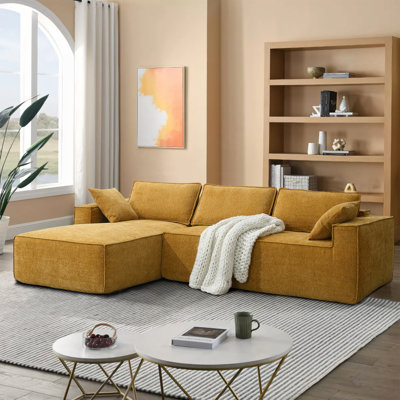 Canapé modulaire en L Chenille