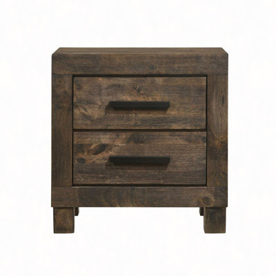Table de chevet, table de chevet en bois 2 tiroirs