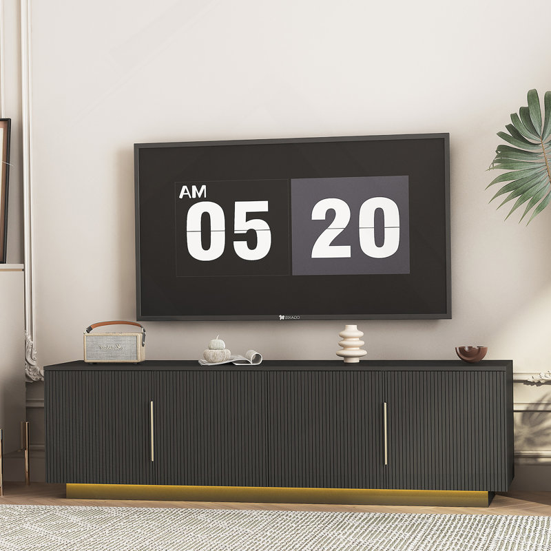 Meuble télé avec 16 couleurs, meuble télé moderne pour téléviseur de 65 pouces