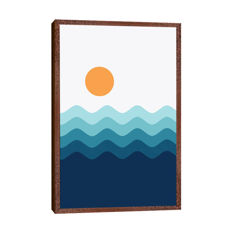 Abstract Landscape XIVA - Print on Canvas, Brown Framed, 101.6 cm H x 66.04 cm W
