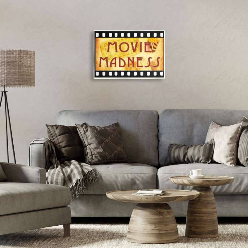 «Movie Madness Classic Sign», art mural sur plaque par Graffi *ee Studios, H 13 po x l 19 po