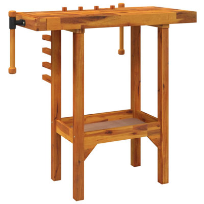 Breelan 36.2'' W Solid Wood Top Workbench