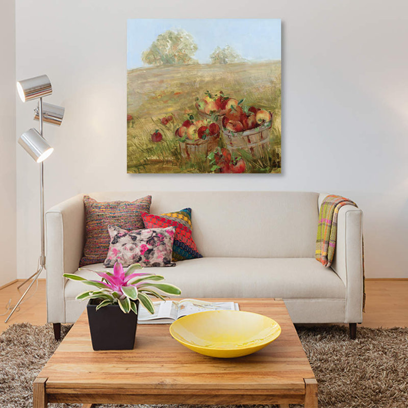 «Apple cueillette I», reproduction sur toile tendue, H 12 po x l 12 po x P 0,75 po