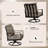 4 Pieces Outdoor Conversation With High Back Swivel Rocking Chairs & Table-363543271