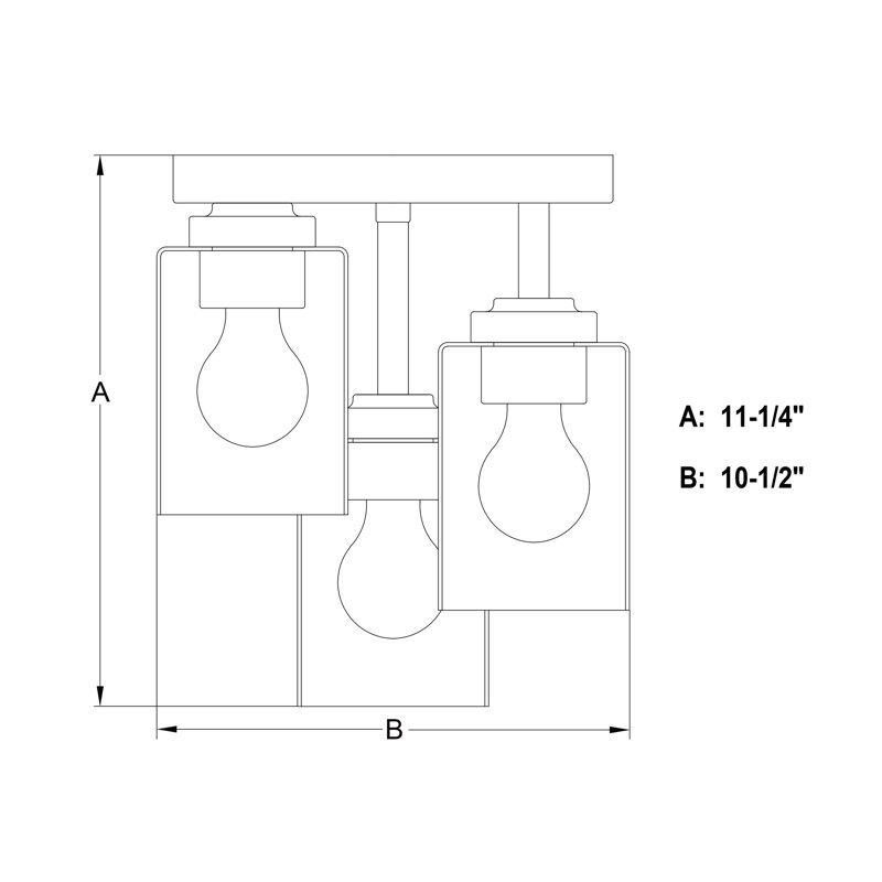 Park Ridge 3-Light 10.5 In. Wide Transitional Cylinder Flush Mount Lighting Fixture, Clear Glass Shade, LED Compatible, For Low Ceilings, Bedroom, Hallway, Kitchen