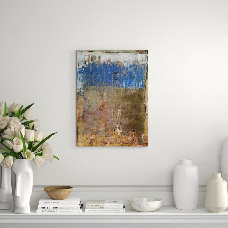 Aged Wall IX Painting by Alexys Henry, Knife Gel, 27" H x 20" W