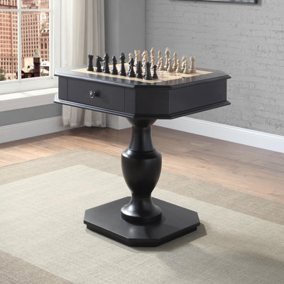 Table de jeu à finition noire