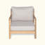 Ensemble de conversation, fauteuil club et table basse en bois d'acacia de patio avec coussin résistant à l'eau