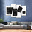 Abstrait géométrique blanc à noir abstrait IV, ensemble de 4 pièces sur toile par Daniel P-93058641