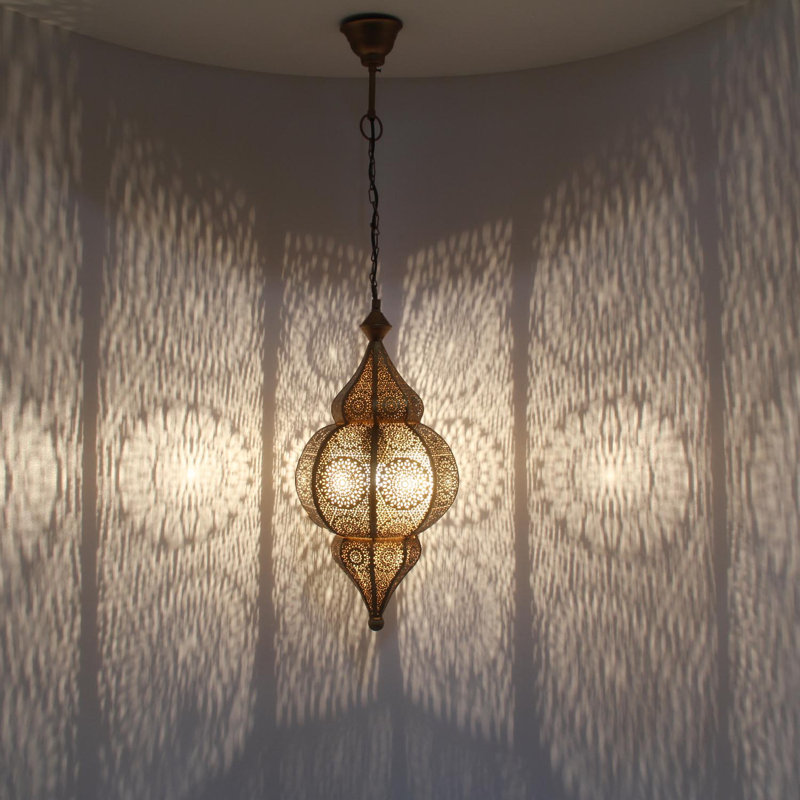 Pendant light 1-light Edgardo, Gold