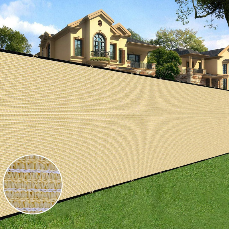 4x50ft Privacy Screen Fence - HDPE, UV-Resistant, Easy Install for Yard/Patio, Sand