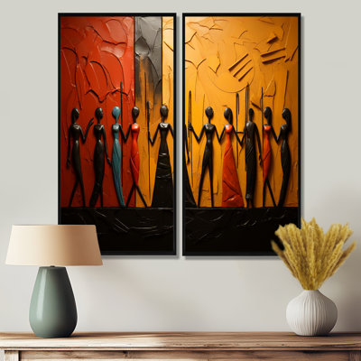 African Tribal Rhythms VIII - Large African Tribal Wall Art