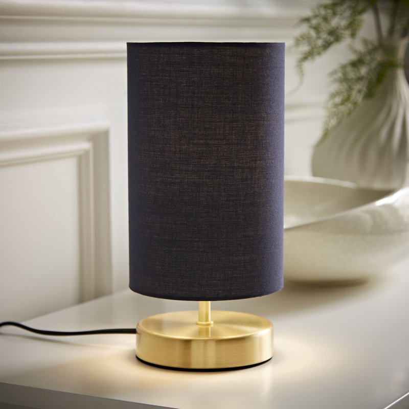 Romica Metal Table Lamp, Yes, Navy, Brushed Gold