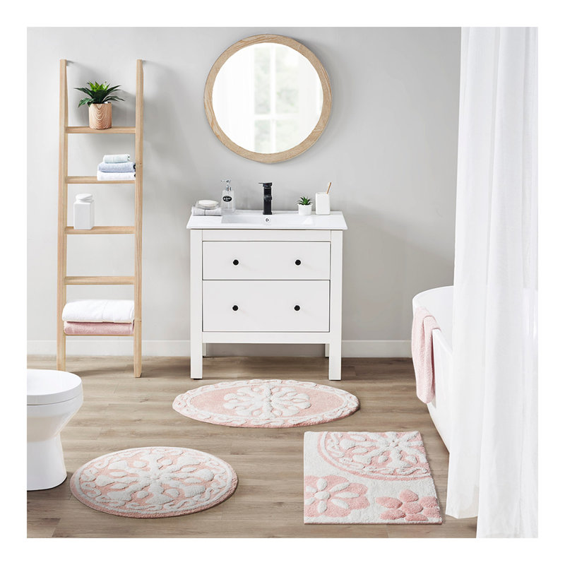Tapis de bain en coton touffeté Medallion