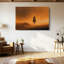 «Texas Sunset Cowboy», art sur toile - décor rustique occidental-590649021