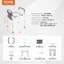 VEVOR Raised Toilet Seat, 7-Position Height Adjustment 19.3" - 25.2", 350lbs Weight Capacity