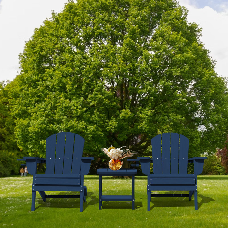 Chaises Adirondack pliantes en résine (ensemble de 2), Marine