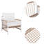 Ensemble 3 pièces de chaises longues 2 pièces Boho